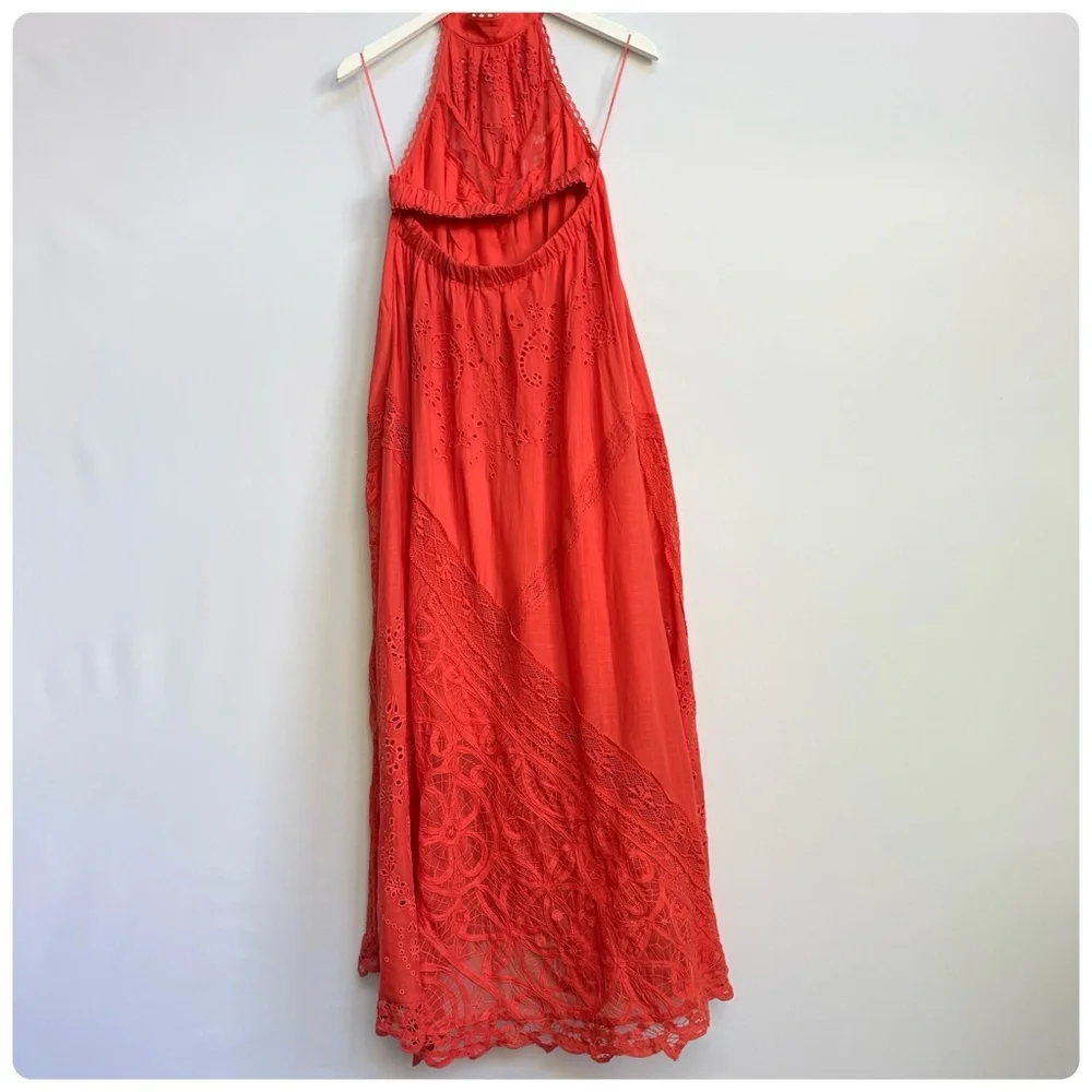 NWT Anthropologie Halter Cutwork Lace Dress, XS - Picture 10 of 17